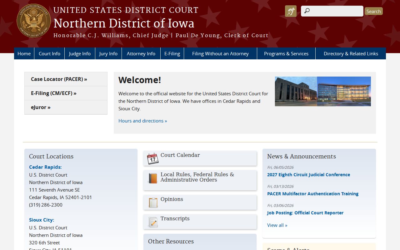 Northern District federal criminal court serving Pocahontas County