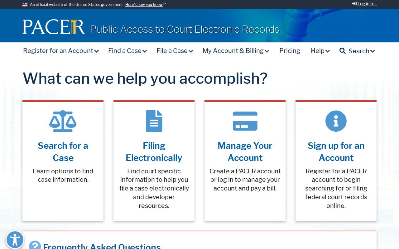 PACER federal criminal court case search for Pocahontas County matters