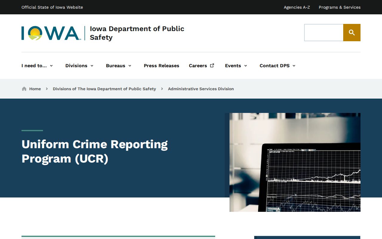Iowa DPS crime data source for Laurens criminal records