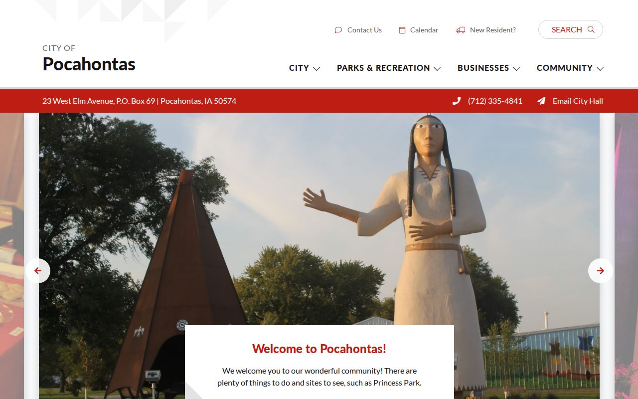 Pocahontas city government source for Pocahontas criminal records