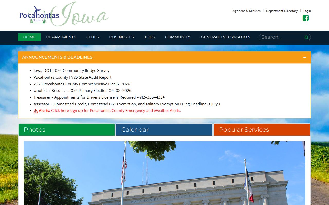 Pocahontas County criminal history courthouse and county portal